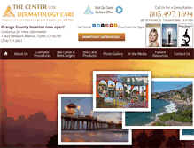 Tablet Screenshot of dermatology-center.com